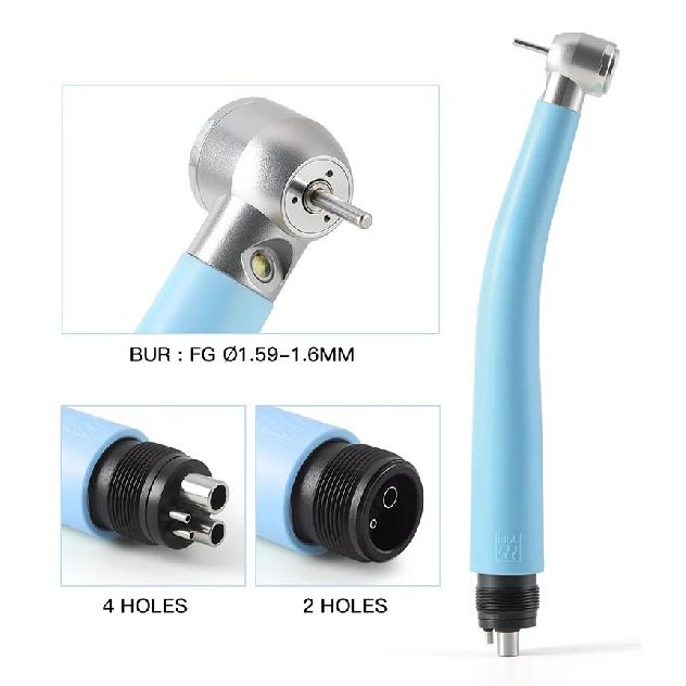 AZDENT Dental Kunststoff LED Hochgeschwindigkeits-Handstück Dreifach-Wasserstrahl LED Integrierter Generator Farbe Dental-Handstück Zahnarztwerkzeuge