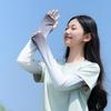 Pulling Rope Ice Silk Arm Sleeves Gradient Color Cycling Arm Cover Sunscreen Arm Sleeves  Ladies