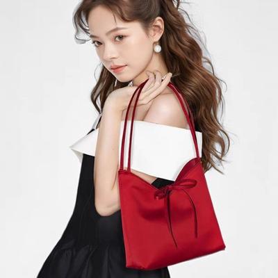 Bow Niche Design Bag Handbag Small Handbag Underarm Bag