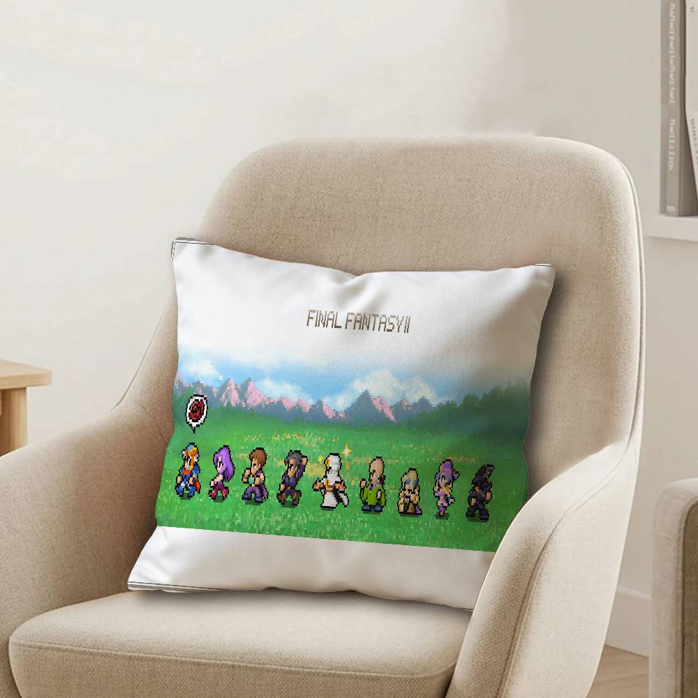 Final Fantasy Video Game Pillowcase toon Gift Cushion Cover Bedroom Home Sofa Chair Seat Decor pillow case