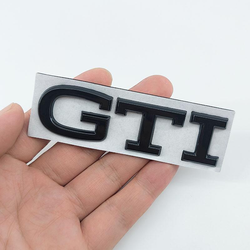 BSK1 Per VOLKSWAGEN VW GTI Nuovo Logo 3D in Metallo Cromato Nero Rosso Lettere Emblema GTI Adesivi Badge Posteriore del Bagagliaio Auto Per Volkswagen VW Golf in2
