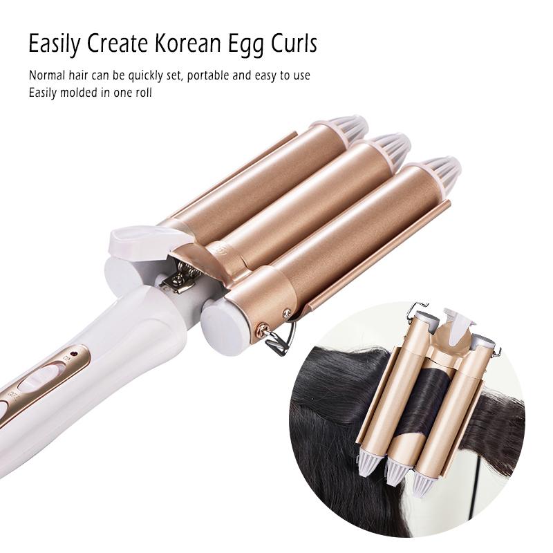 Professional Curling Iron Triple Barrel Hair Curler Hair Waver Styling Tools Electric Hairdressing Curling For All Hair Types