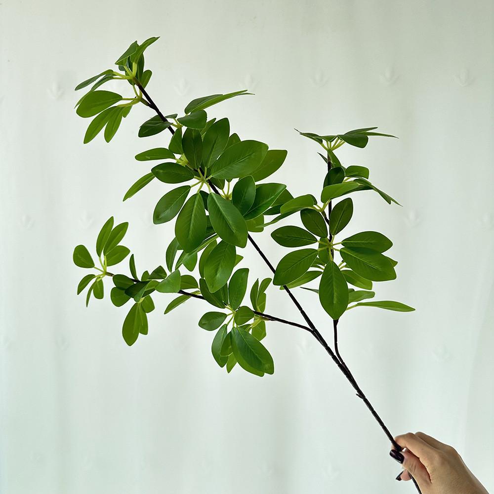 Greenery Artificial Leaf Plant With Silk Print Cloth Home Office Wedding Decor