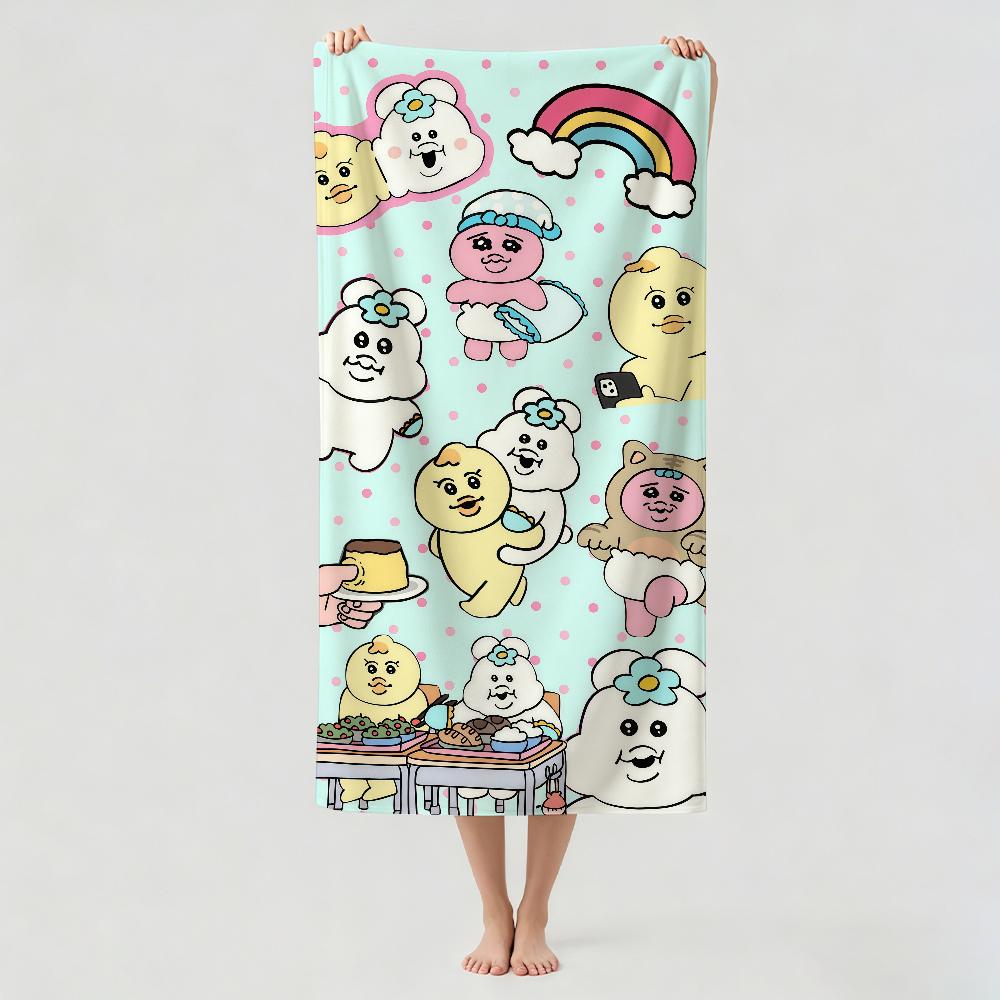 Cartoon cute O-Opanchu U-Usagi Towel Drying Bath Towel Applicable To Light Swimming Camping Yoga Beach Out