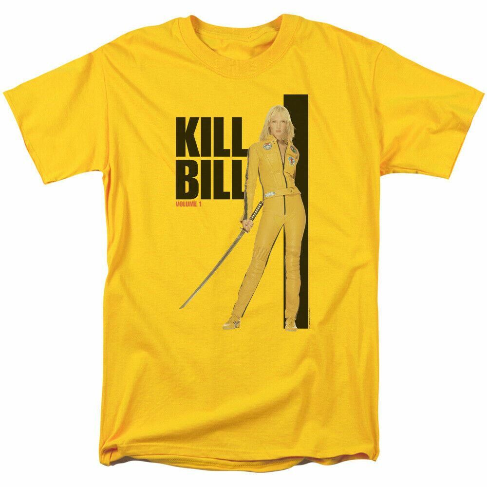 Kill Bill Yellow Suit Poster T Shirt Licensed Martial Arts Movie Retro Yellow Unisex T-Shirt XXXXL