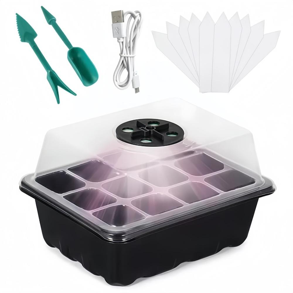 12/6 Hole Seedling Box Rectangular Breathable With Light Seedling Extractor For Vegetable Succulent Horticultural Planting Tray