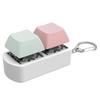 Keyboard Fidget Toy Fidget Clicker 2 Keys Stress Relief Button Key Switch Keychain Shaft Tester Relief Stress Gifts for Adults