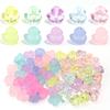 50pcs 14x15mm Cute Duck Acrylic Beads Colorful Cartoon Animal Loose Beads For Jewelry Making DIY Necklace Bracelets Accessories