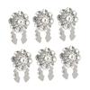 6x Rhinestone Button Covers Sewing Button Covers Decor Party Women Men