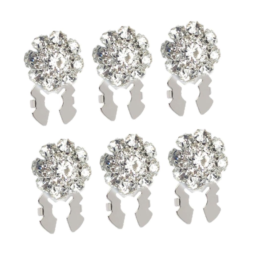 6x Rhinestone Button Covers Sewing Button Covers Decor Party Women Men
