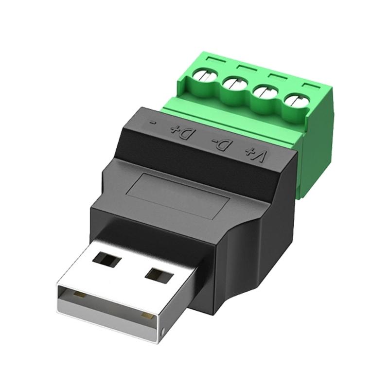 

USB Connector USB 2.0 TypeA Female/Male to 4 Pin Terminal Plug Connector Adapter
