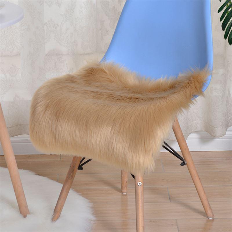 Australian Winter Faux Wool Plush Seat and Sofa Cushion, Chair Pad, and Bedroom Rug Floor Mat
