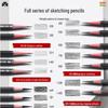 Extra Soft 2bHB Sketching & Charcoal Pen Set: Beginner Drawing & Exam Use, Includes 2h, 4b, 6b, 8b Brushes