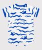 Short Romper A0CV5 Blue 12 months 74cm [Petit Bateau] Off-White/Royal