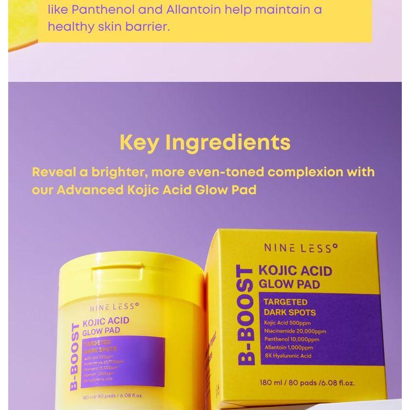 NINELESS - Salviettina Esfoliante B-Boost all'Acido Kojico