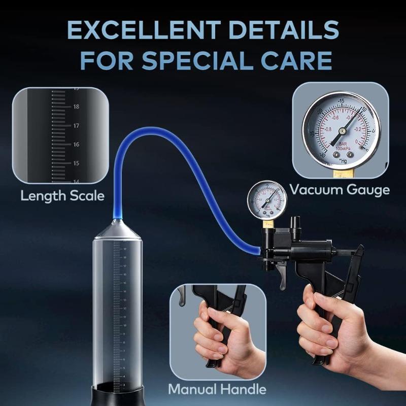 Penis Pump Manual Penis Enlarger Sex Toy for Men Vacuum Pump Male Masturbation Penis Extender Trainer Adults Sex Product