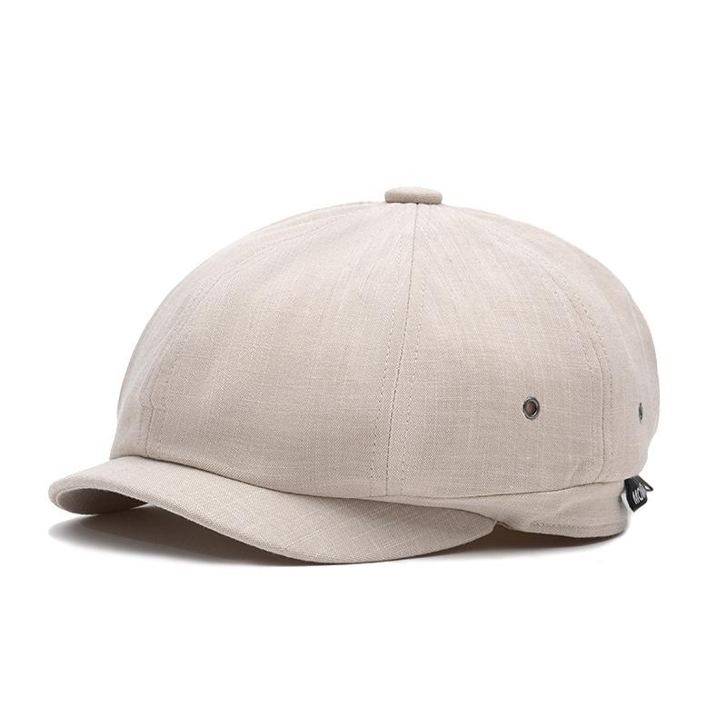 

Кепка Forward Cap Мужская летняя кепка Британский берет Уличная шляпа от солнца Большая восьмиугольная кепка бежевый