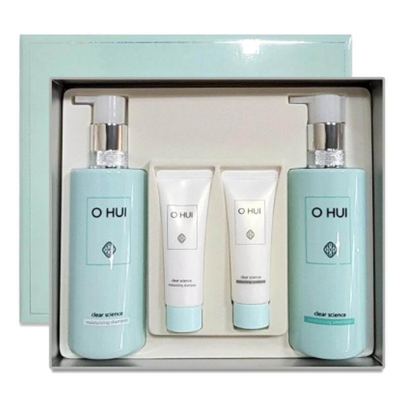 Ohui Clear Science Moisturizing Hair Set – Shampoo & Conditioner (400ml + 40ml Each) | Hydrating Hair Care Duo for Dry & Damaged Hair