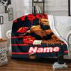 Tyson Boxing Fighter Sports Art Four Seasons Blanket Customized With Your Name Lightweight And Warm Perfect Gift For Home Office Camping Sofa Travel