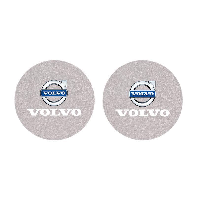 2 Stück Wildleder Auto-Getränkeuntersetzer Rutschfeste Wasserbecher-Matte Flaschenhalter-Pad Für Volvo ES90 EC40 EX40 EM90 XC90 V90 V60 XC60 V40 S80 S60 S90