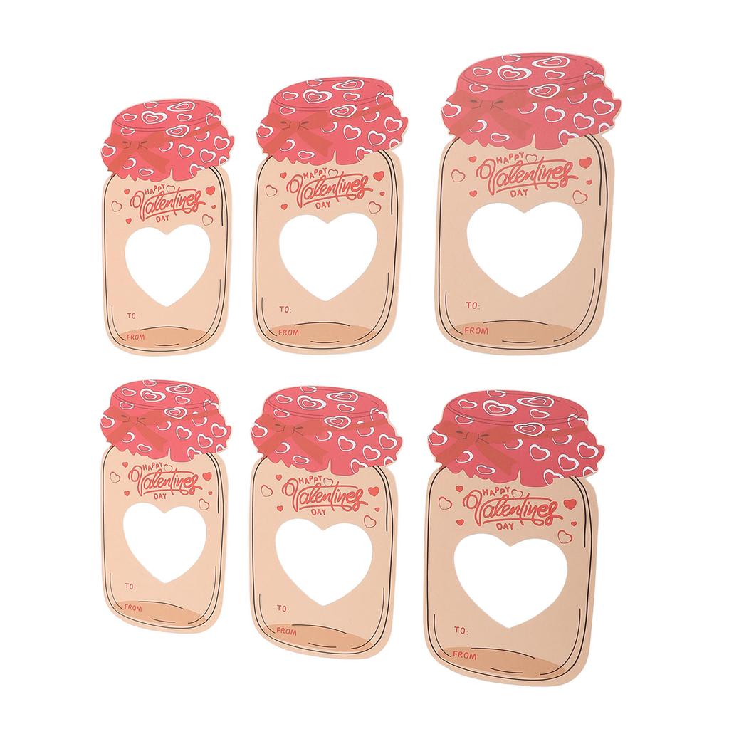 30 Stück Valentinstagskarten für Kinder Einmachglas-Geschenke Austausch Valentinskarte DIY Grußkarten mit Plastik