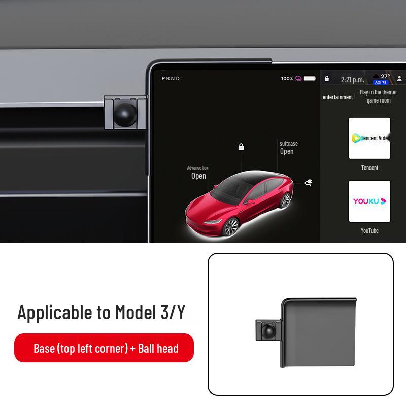 Tesla Model 3/Y Car Phone Holder: Multi-Function Navigation Interior Accessory