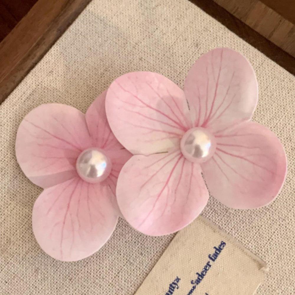 

Trendy Fairy Phalaenopsis Flower Duckbill Clip Flower Pearl Hairpin Butterfly Orchid Flower Bangs Side Clip Hair Accessories светло-розовый