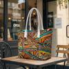 Bohemian Geometric Pattern Tote Bag Large Capacity Daily Shoulder Handbag for Women