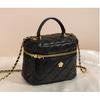 2025 New Black and Gold Chain Bag Camellia Quilted Women's Shoulder Crossbody Bag Simple Versatile
