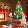 Felt Christmas Tree for Toddlers DIY Xmas Tree Set with Ornaments Indoor Christmas Door Wall Hanging Decorations Xmas Activities Gifts for Kids
