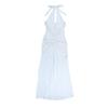 European Style 2026 Elegant Sexy Halter Pleated Hollow Backless Evening Gown Skirt