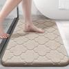 Thickened Non-slip Embossed Coral Fleece Bath Mat for Home