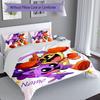 Set Biancheria da Letto 3 Pezzi Critters Sorridenti con Nome Personalizzato, Include 1 Copripiumino e 2 Federe, Arredo Camera da Letto per Tutte le Stagioni
