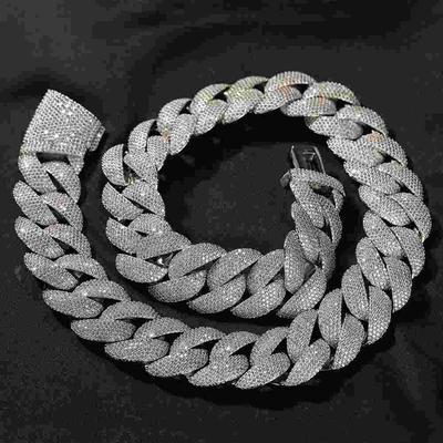 15mm Heavy Bubble Cuban Necklace Micro Paved Out Cubic Zirconia Fashion HipHop Jewelry For Party Gift