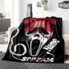 Custom Name Horror Movie Mashup blanket for Couch & Bed, Plush Cozy Fuzzy Blanket Super Soft & Warm Blankets for Fall and Winter. 0908133