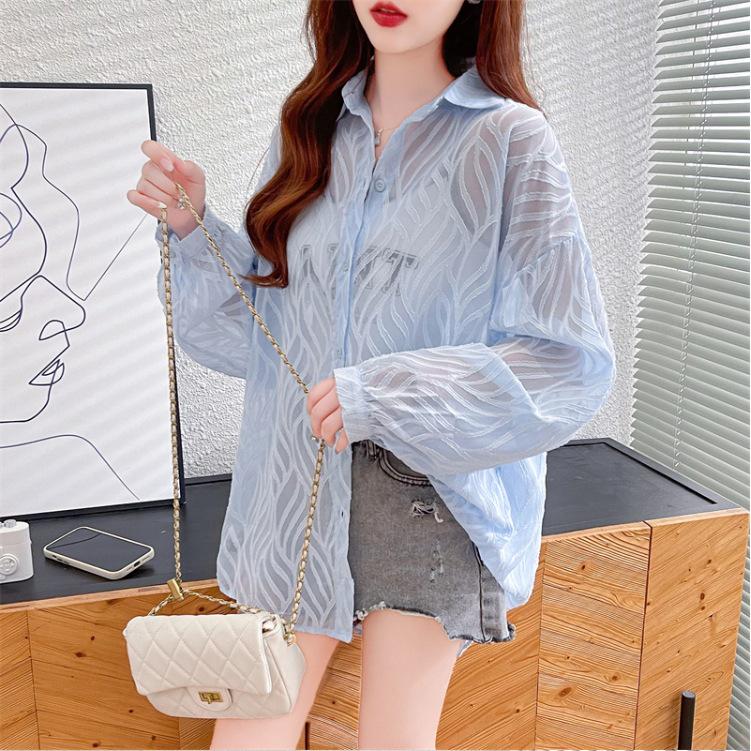 Women's Chiffon Sun Protection Cardigan - Lightweight, Long-Sleeved Beach Outerwear