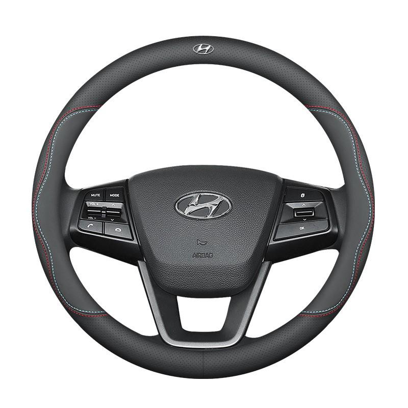 Coprivolante Universale in Pelle per Hyundai Elantra I30 Ix35 Sonata Accent Veloster Tucson Kona Presa Sportiva