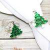 Portable Green Tree Napkin Buckle Circle Tissue Ring Christmas Tree Napkin Ring  Dinner Table