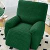 Seersucker Plaid Full-wrap Recliner Chair Cover Solid Color Armchair Cover Anti-slip Single Sofa Protector for Home Hotel Decor