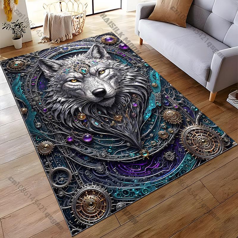 Wolves snow forestcarpet Yoga living room room decor children's crawling mat doormat area rug games floor mat