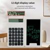 School Supplies Students Gift Calculator Electronic 12 Digits Calculator with 5 Inches Writing Tablet