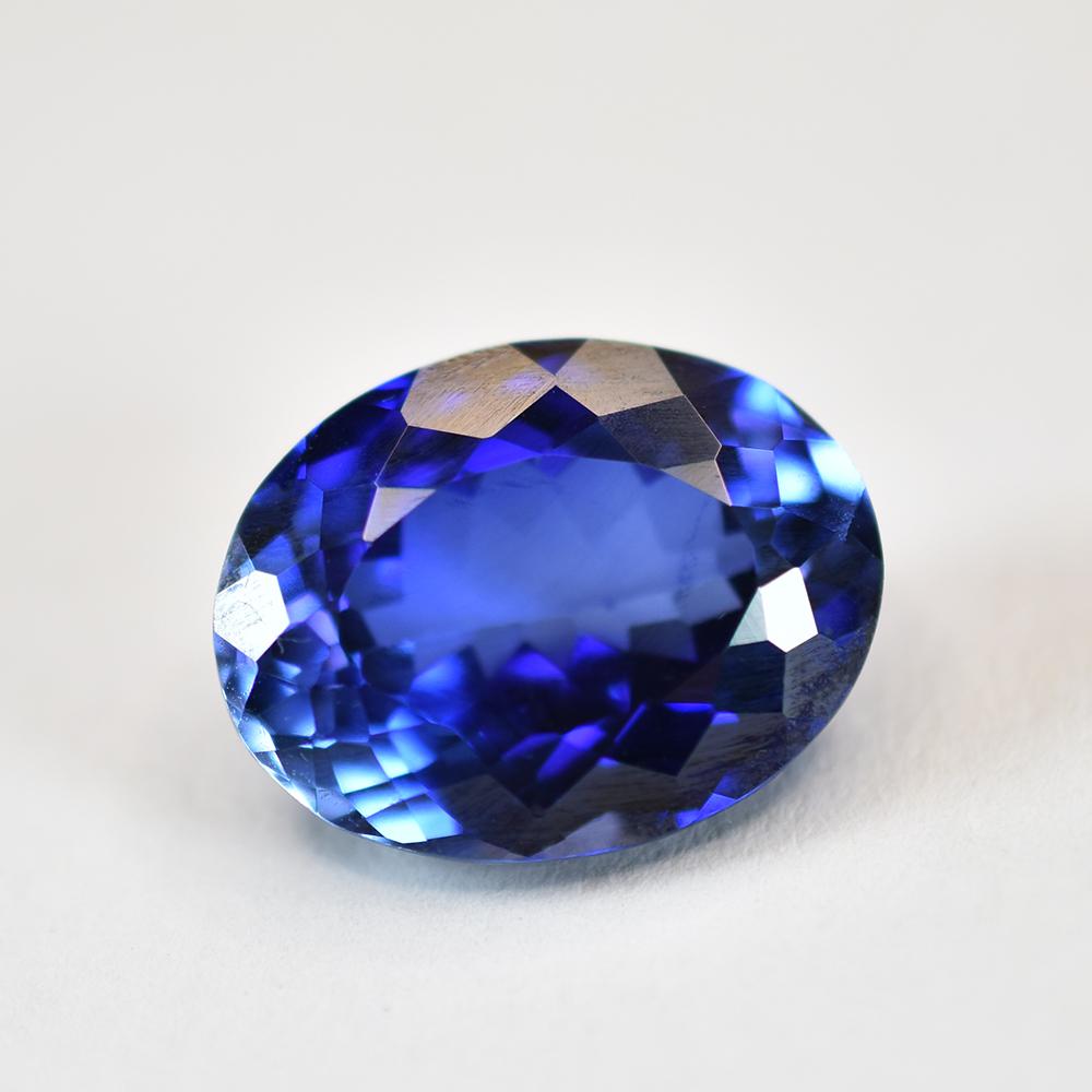 Natural Blue Tanzanite Loose Gemstone 9.75 Ct Oval Shape for Jewelry Making and Gem Collections