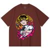 230 g/m² 100% Baumwolle Kettensägenmann V4 Denji Pochita Aufdruck Unisex Schweres Baumwoll-T-Shirt