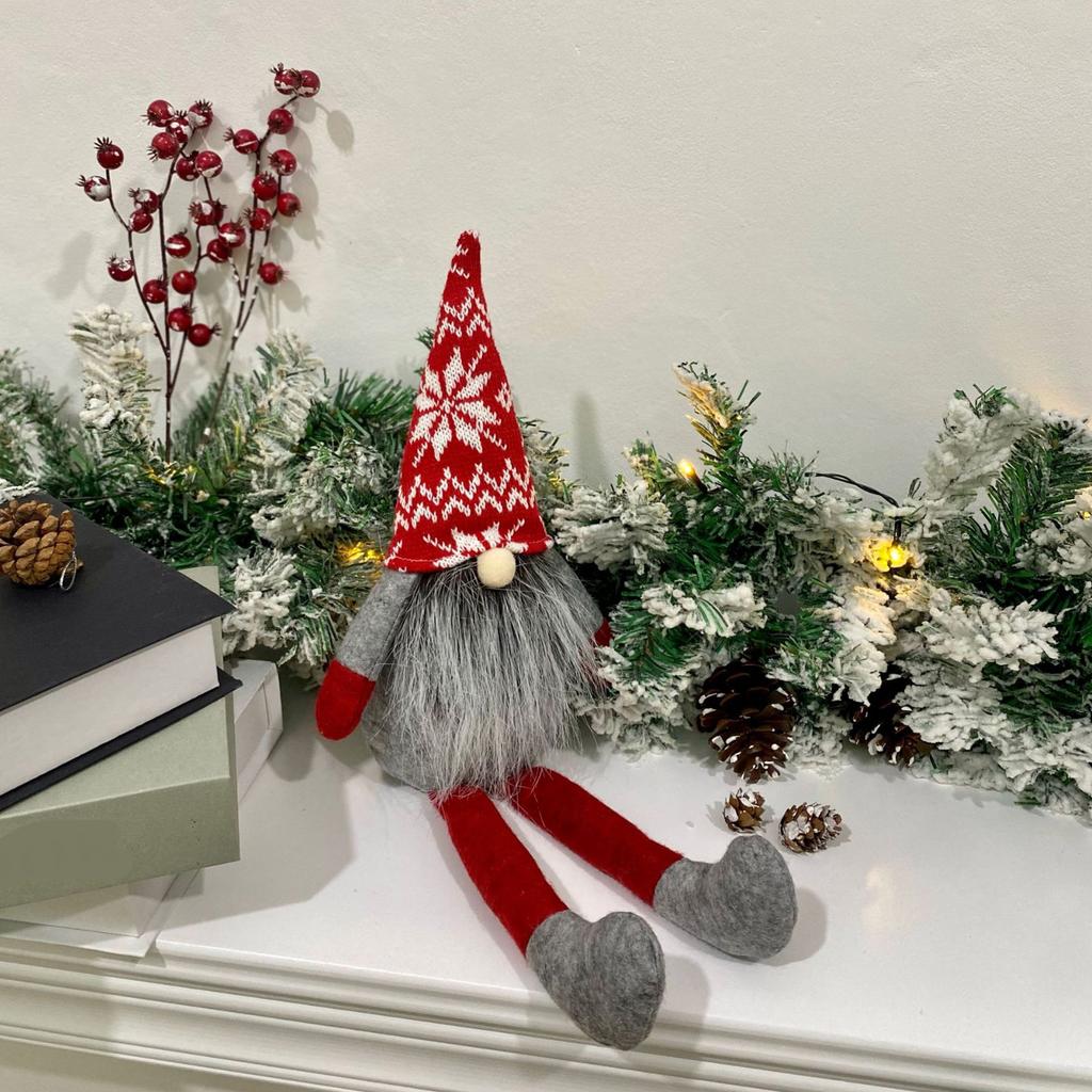 Christmas Dolls, Faceless Dolls, Long-Legged Sitting Ornaments, Window Display Items, Home Furnishings, Shopping Mall Festival Decoration Supplies