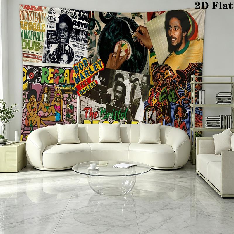 Bob Marley Wall Tapestry Aesthetic Wall Hanging Printed Fabric Blanket Decorative Tapestries for Bedroom Living Room Home Decor