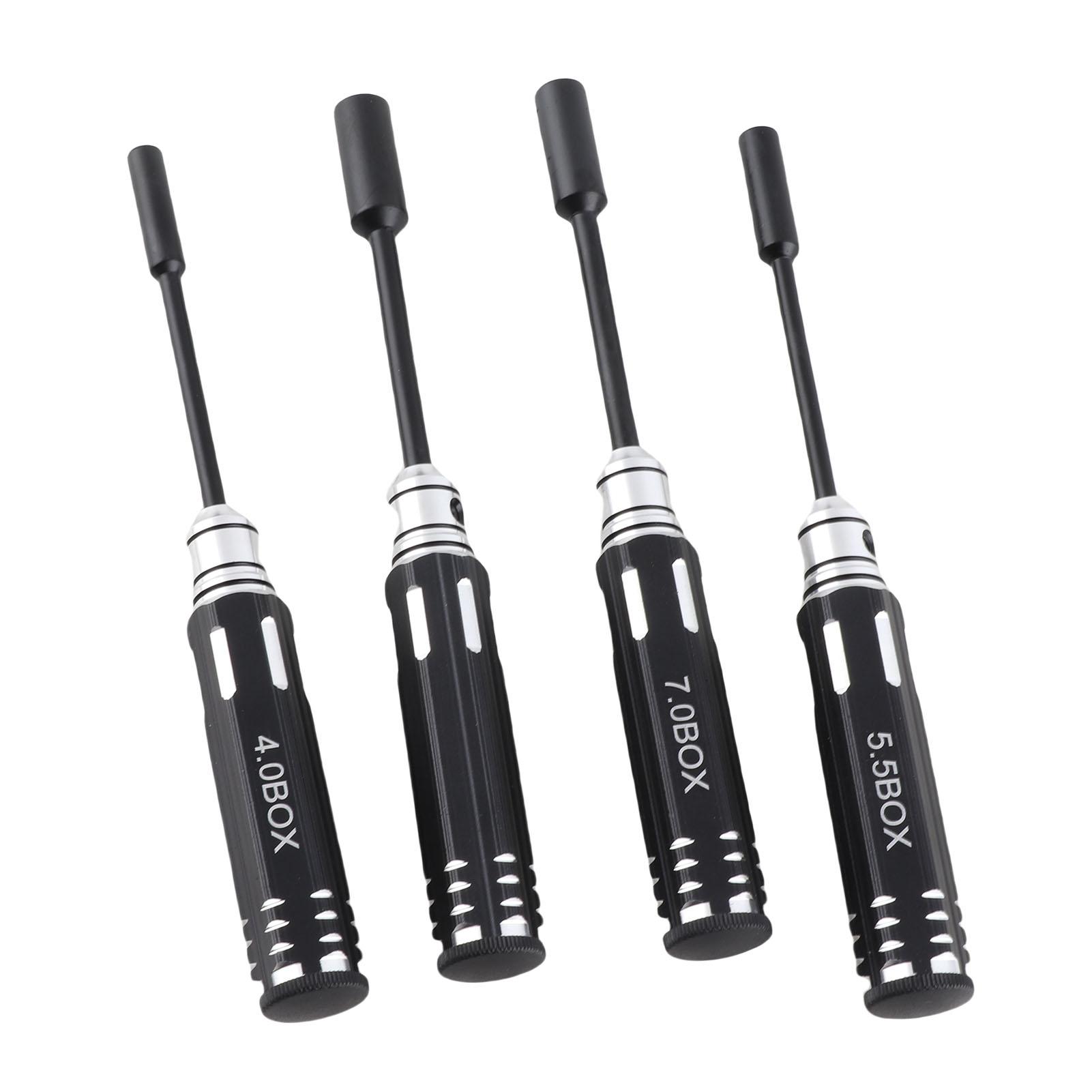 

4pcs Hex Socket Nut Driver Set 4.0MM, 5.5MM, 7.0MM, 8.0MM for RC Cars Model Airplanes
