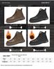 Men's Large Martin High-Top Lace-Up Leather Hiking Boots - Autumn/Winter Outdoor Handmade Cowhide Boots