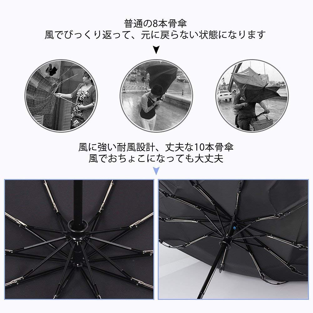 Automatic folding folding 10 Teflon for both sun and high strength glass fiber opening/closing umbrella, one-touch umbrella, ribs, treatment, rain,