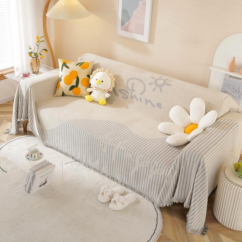 Knitting Picnic Throw Blanket Outdoor Picnic Mat Soft Sofa Blankets Towel Nap All Inclusive Couch Slipcover