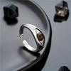 Retro "Horus Eye" Adjustable Open Ring For Men Women Silver-plated Copper Gothic Punk Edgy Jewelry Indie Accessories Niche Gift